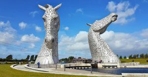 Kelpies de escocia. Reino Unido.