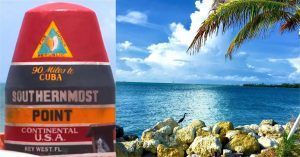 Kilómetro Cero Key West Cayos de Florida. Estados Unidos.