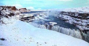 La Cascada de Gullfoss. Islandia en Invierno.