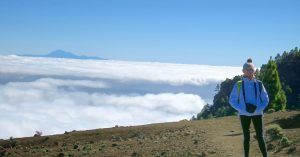La Isla de la Palma en Invierno. Mar de Nubes, Isla de La Palma. Islas Canarias.