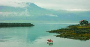 Lago Lögurinn, Islandia.