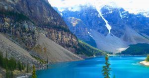 Lago Moraine. Parque Nacional de Banff, Alberta. Canadá.