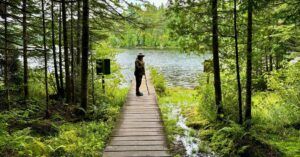 Lago Saint Maurice, Parque Nacional La Mauricie. Quebec.