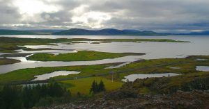 Lago Thingvallavatn Parque Nacional de Thingvellir Þingvellir. Road Trip Islandia.