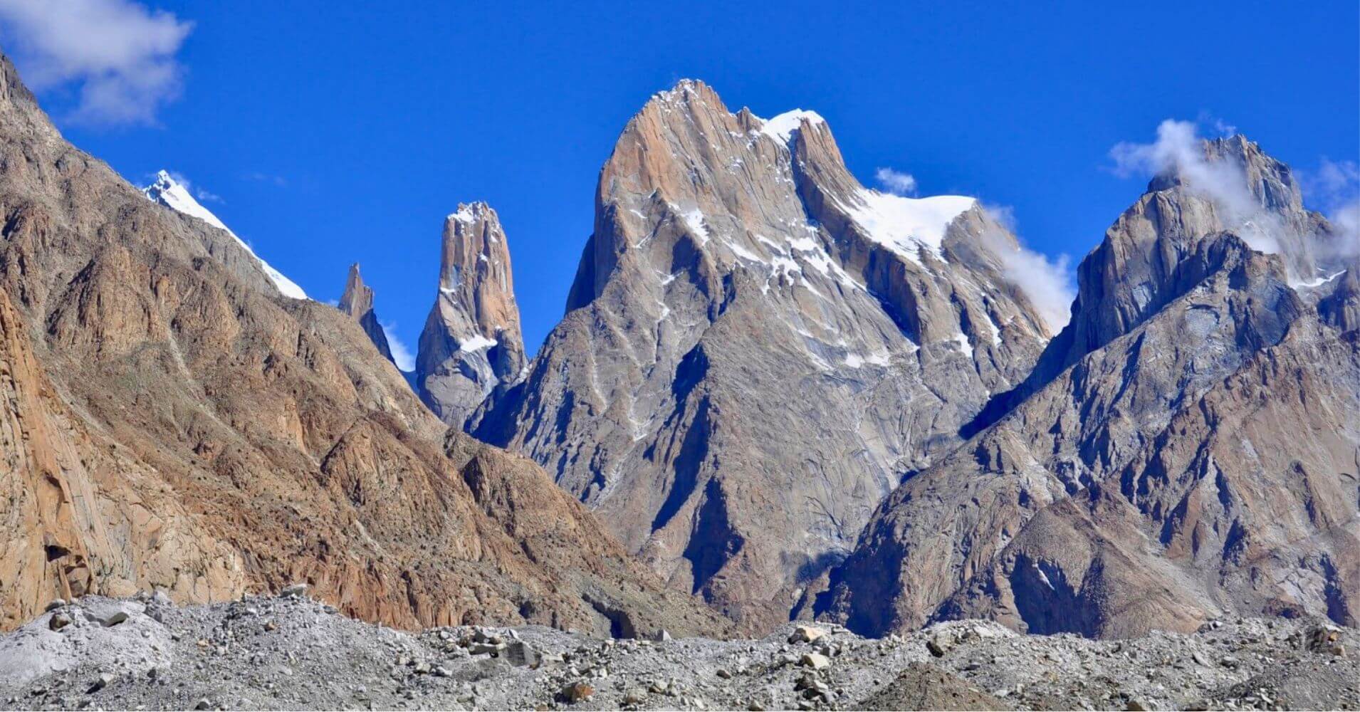 Las Torres del Trango. Región de Baltistán, Pakistán.