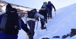 Llegando a la Cumbre del Pico Toubkal. Marruecos.