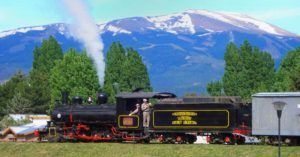 Locomotora del Viejo Expreso Patagónico. La Trochita, Chubut. Argentina.