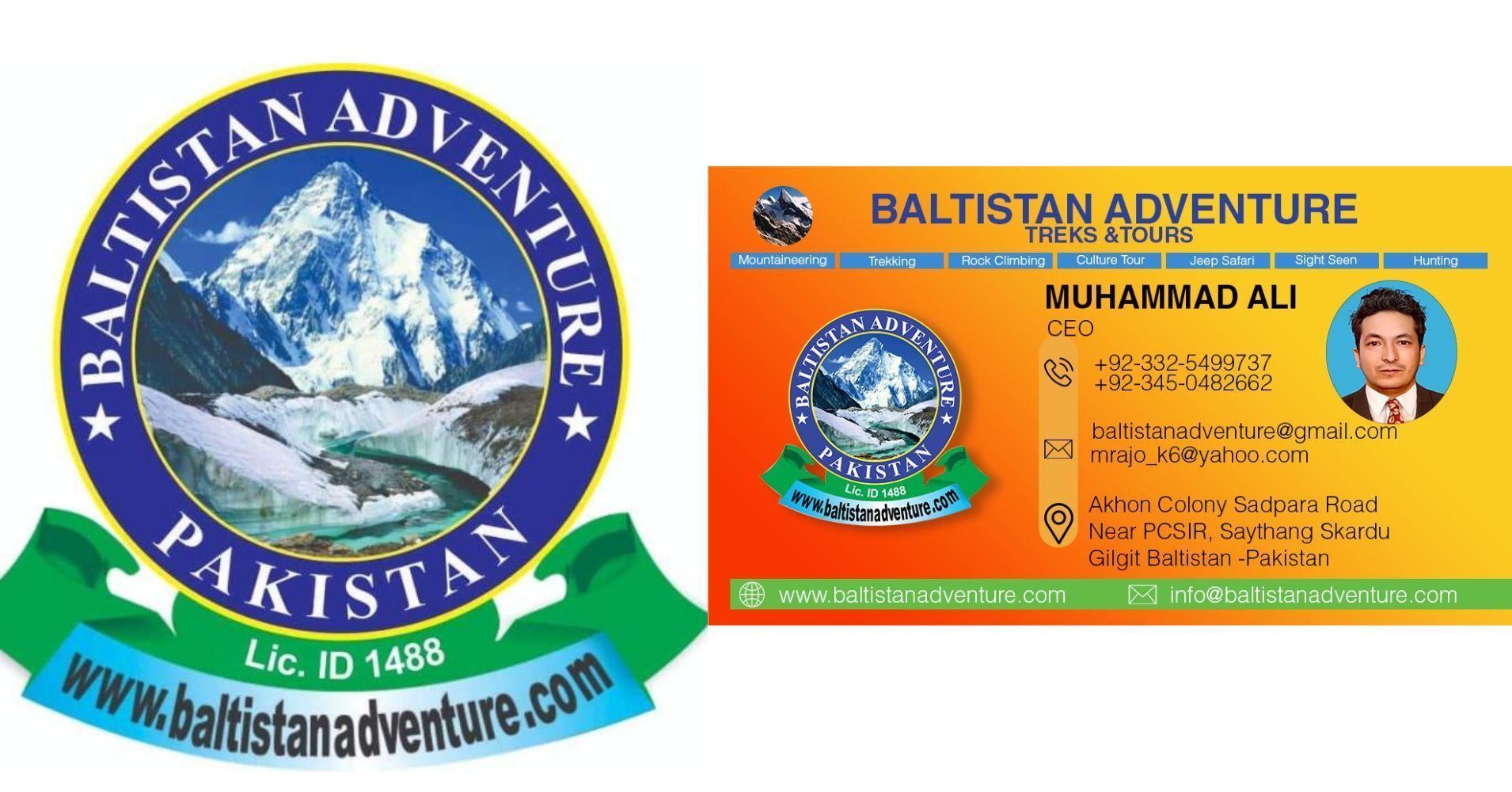 Logo Baltistán Adventure. Pakistán.