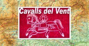 Logo Trekking Cavalls del Vent. Caballos del Viento. Catalunya.