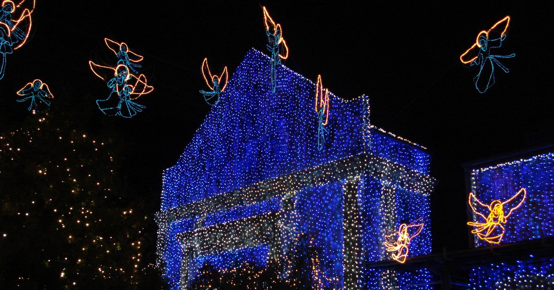 Luces de Navidad en Parques Disney. Orlando, Florida. Estados Unidos.