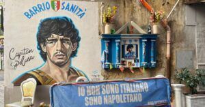 Maradona Corner. Nápoles, Italia.