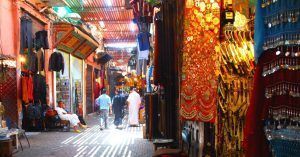 Medina de Marrakech en Marruecos.