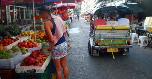 Mercados de Bangkok., Tailandia.