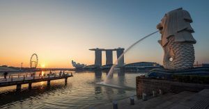 Merlión de Singapur.