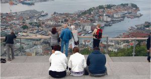 Mirador de Bergen Desde El Monte Floyen. Noruega.