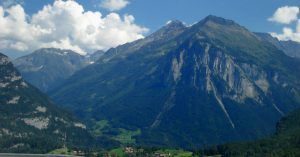 Mirador de las Cascadas Reichenbach Falls. Reichenbachfalle. Valle Haslital, Meiringer. Suiza.