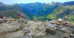 Mirador del Fiordo de Geiranger. Monte Dalsnibba, Vestlandet. Noruega.