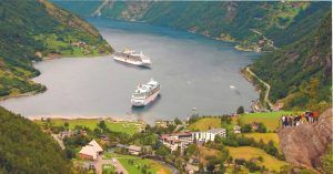 Mirador Flydalsjuvet. Cruceros del Fiordo de Geiranger. Noruega.