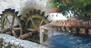 Molino de Mordrijan. Cuevas de Postjotna. Eslovenia.