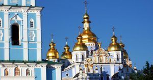 Monasterio San Miguel de las Cúpulas Doradas. Mijáilovski Zlatoverji, Monastyr Kiev. Ucrania.