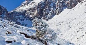 Montanas Nevadas de la Cordillera del Alto Atlas. Marruecos.
