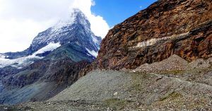 Monte Cervino. Matterhorn Glacier Trail. Sendero de los Glaciares. Zermatt, Suiza.