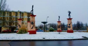 Monumento Camino de Santiago. Huesca, Aragón.