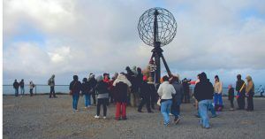Monumento del Globo Terráqueo. Cabo Norte Nordkapp. Noruega. Norway.