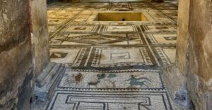 Mosaicos de Pompeya. Nápoles. Italia.