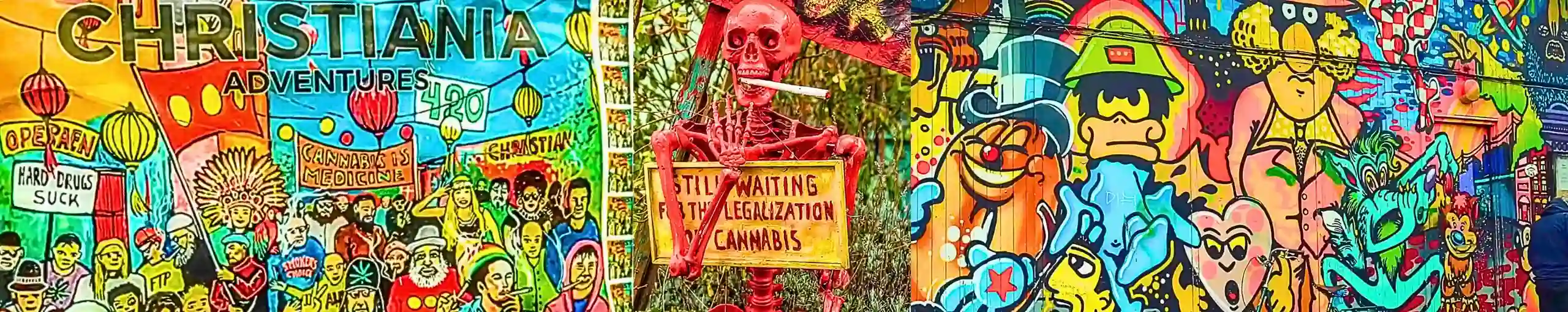 Mural de la Ciudad Libre de Christiania, Copenhague.
