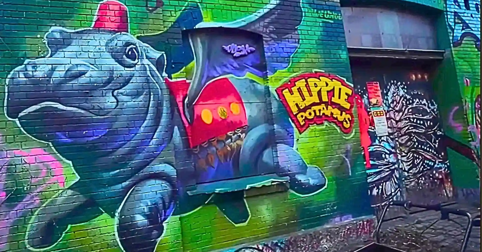 Mural en la Ciudad Libre de Christiania.