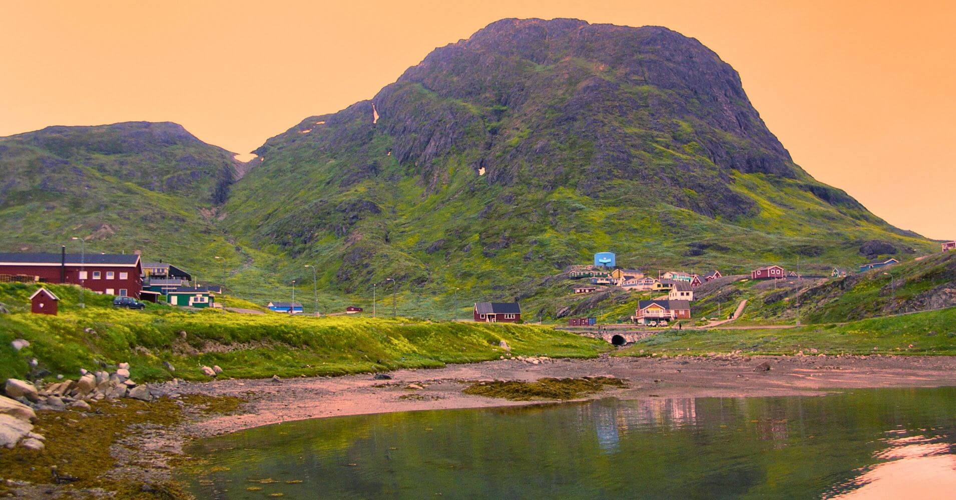 Narsaq en Groenlandia. Dinamarca.