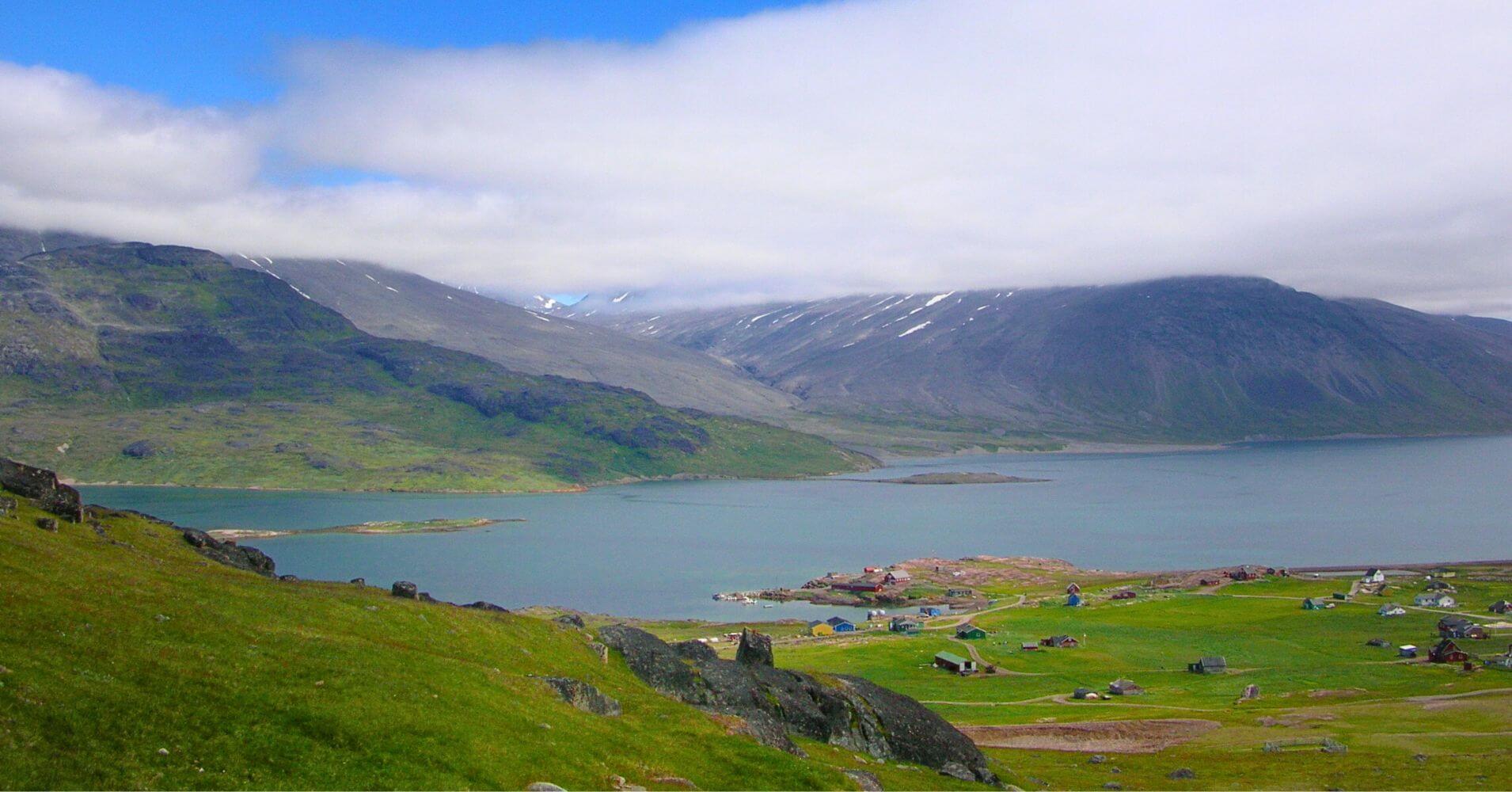 Panorámica de Igaliku. Groenlandia.