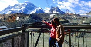 Panorámica de los Glaciares del Cervino. Zermatt, Suiza.