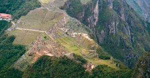 Panorámica de Machu Picchu desde Huayna Picchu. Cuzco, Perú.