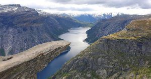 Panorámica de Trolltunga. Odda, Vestland. Noruega.