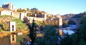 Panorámica del Puente de San Martín. Toledo, Castilla la Mancha.
