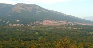 Panorámica desde La Silla de Felipe II. El Escorial, Madrid.