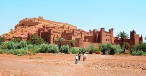 Panorámica Kasbah Aït Ben Hadou, Marruecos.