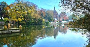 Parque Minnewater. Un Paseo por Brujas. Bélgica.