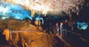 Pasarela Panorámica de La Cueva El Soplao. Valdáliga. Cantabria.