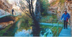 Pasarelas del Río Blanco en Calorade. Teruel.