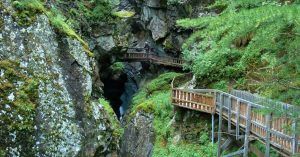 Pasarelas Garganta Gorner. Gornerschluncht. Suiza.