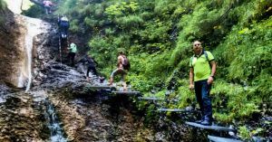 Pasos Equipados del Cañón Suchá Belá, Parque Nacional Paraíso Eslovaco. Eslovaquia.