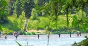 Pescadores en Kenay River. Alaska, Estados Unidos.