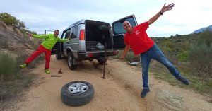 Pinchazo Ruta 4x4 Puerto de Arrebatacapas. Cebreros, Ávila. Castilla y León.