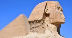 Pirámides de Guiza y Esfinge. El Cairo, Egipto.