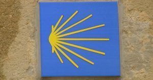 Placa del Camino de Santiago.