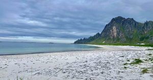 Playa de Bleik. Bleikstranda. Isla de Andøy. Vesterålen. Nordland, Noruega.
