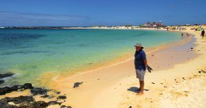 Playa de la Concha. Isla de Fuerteventura. Islas Canarias.